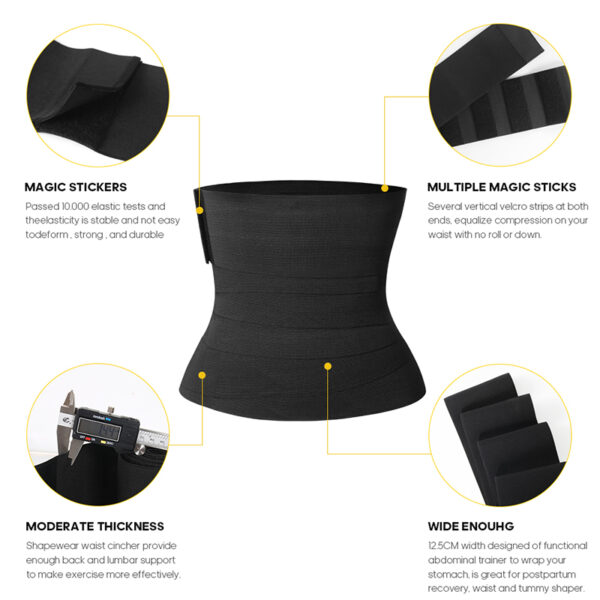 Waist Trainer Snatch Me Up Bandage Wrap Shapewear Women Men Slimming Tummy Control Shaper Belt Body Shaper Stretch Bands Corset - Image 4