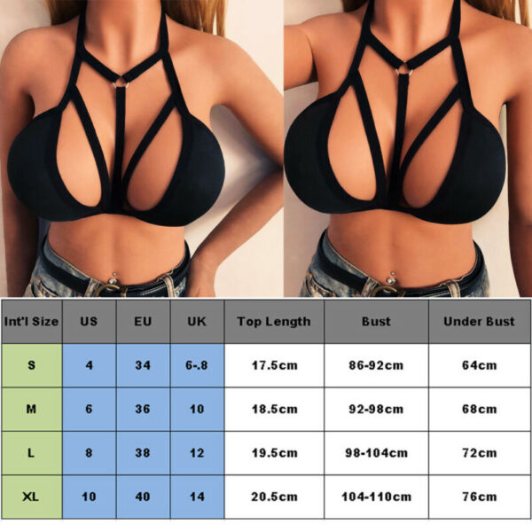 Women Cross Strappy Bra Tank Tops Bustier Solid Color Bandage Sexy Fashion Cami Crop Top Bralette - Image 2