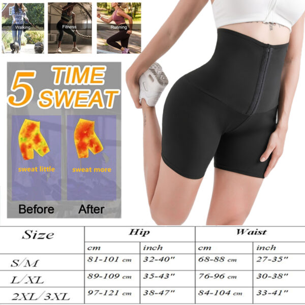 Women Hot Thermo Pants Suana Sweat Shorts Pants Hot Sweat Pants Body Shaper Slim Butt Lifter Tights Tummy Control Panties - Image 5