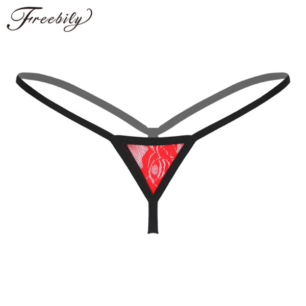 Women See-through Lace Super Micro Thong String Breakaway Adjustable Very Low Rise T-back Sexy Lingerie Bikini Briefs Underwear