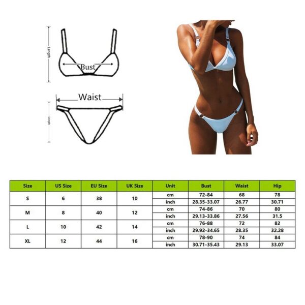 Women Sexy Solid Bikinis Push Up Bra Bikini Set Women Swimsuit Two Piece Swimwear Brazilian Bathing Suit Beachwear купальник - Image 6