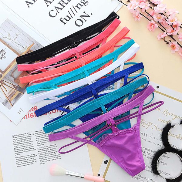 Women Sexy Underwear Bandage Thongs Lace Panties Lovely Transparent G-strings Briefs Fashion Ladies Sexy g strings - Image 2