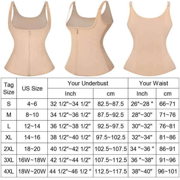 Women Shapewear Waist Trainer Underbust Cincher Corset Vest Tummy Control Neoprene Body Shaper Back Support Girdle Shapewear - Image 2