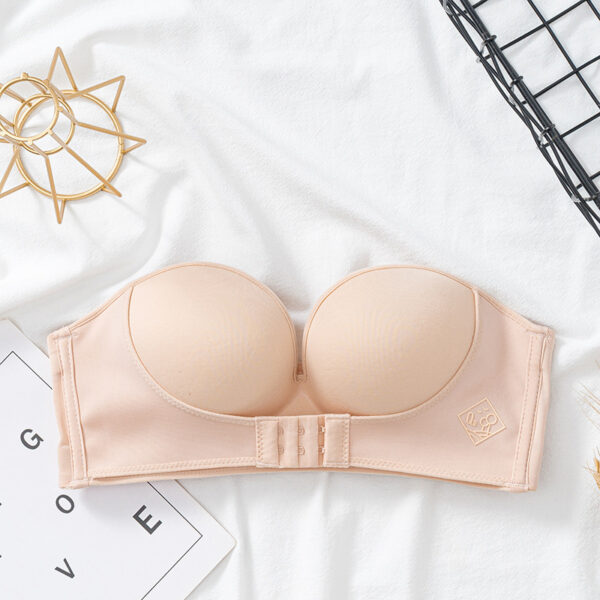 Women Strapless Front Closure Bra For Women Wire Free Sexy Push Up Invisible Bras For Female Brassiere Seamless Bralette CDE Cup - Image 4