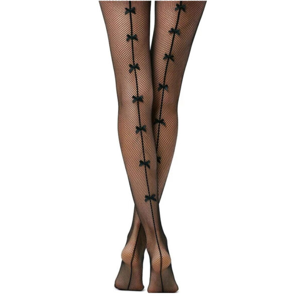 Women's Fish Net Leggings Sexy Tights One Line Design Multiple bow knot Hollow Fishnet Stockings Big Size Ladies Female Hosiery - Image 5