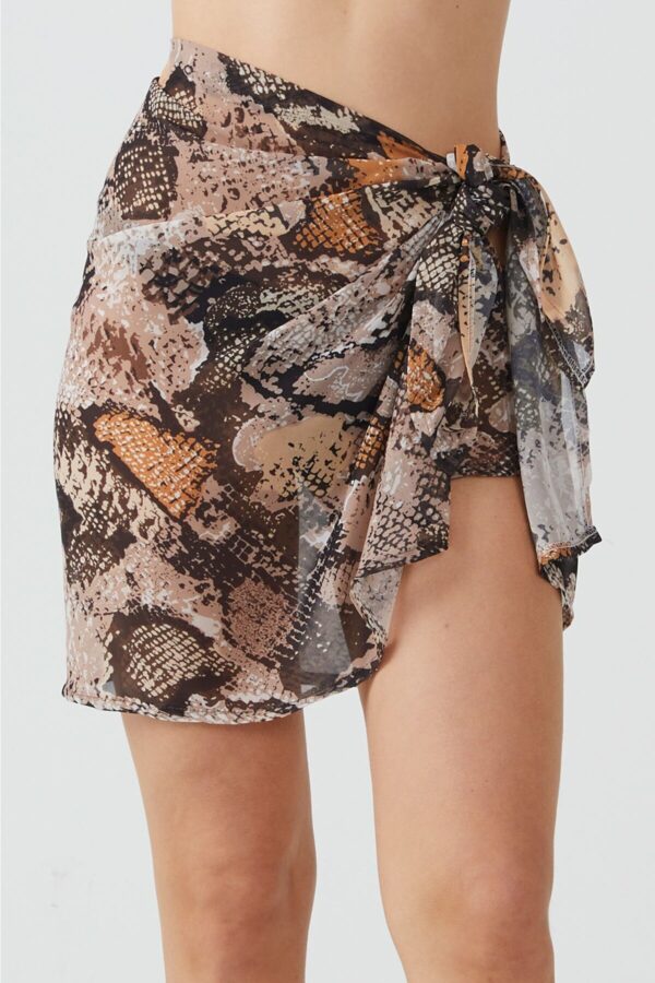 Women's Pareo Ays Home fashion Leopard Pattern Short Beach Dress Swimwear Cover Up Dress Sexy Tunic Suit Beachwear - Image 2
