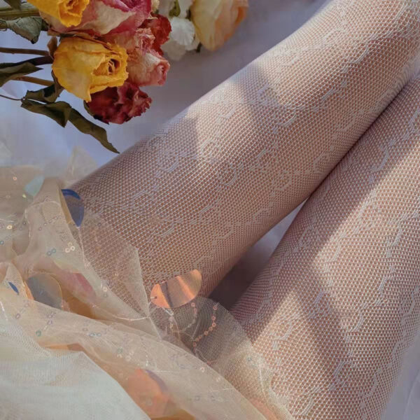 Women's Stockings High Quality Elastic Letter Black Stockings Sexy Pantyhose Stockings With Sexy Luxury Mesh Pantyhose - Image 5