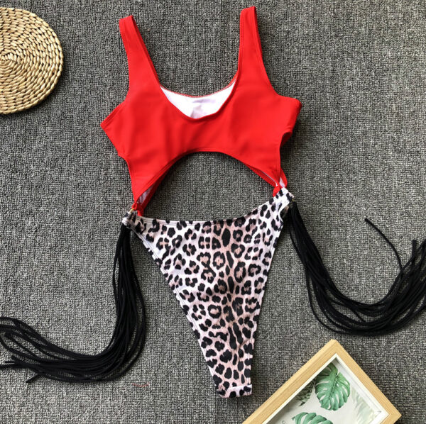 Women's Swimming Suit One Piece Monokini Push Up Swimsuit Women Leopard Sexy Swimwear Women Beach Patchwork Bathing Swimsuit - Image 6