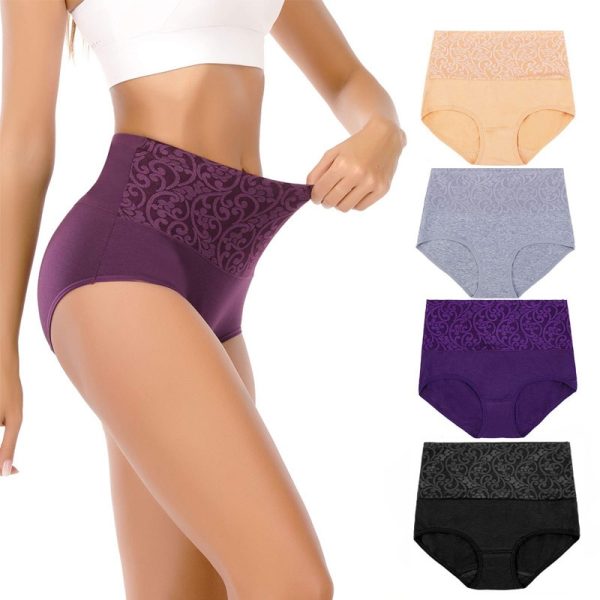 Cotton Underwear Women High Waist Lingerie For Ladies Briefs Tummy Control Panties C-Section Recovery XXXXL Plus Size Underpants