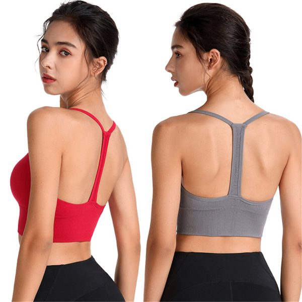 Cut Out Back Push-up Yoga Bra Y-shaped Beautiful Back Women's Gym Sports Bra Suspender Underwear Wirefree Sportswear Tank Top - Image 6