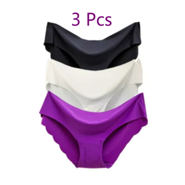 Pcs/set Solid Ladies Women Seamless Panties Ice Silk Underwear G String Panties Sexy Underwear Panties Comfortable Breathable