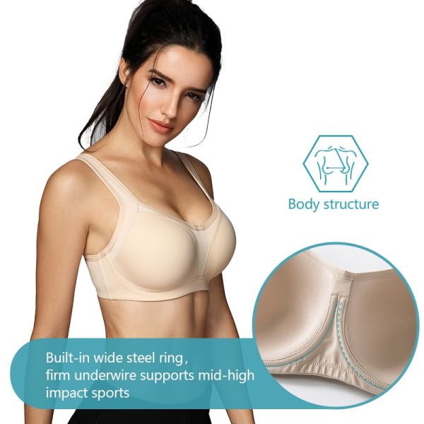 SYROKAN Women's Underwire Firm Support Contour High Impact Sports Bra - Image 3