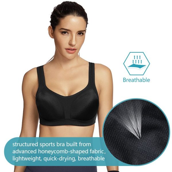 SYROKAN Women's Underwire Firm Support Contour High Impact Sports Bra - Image 4