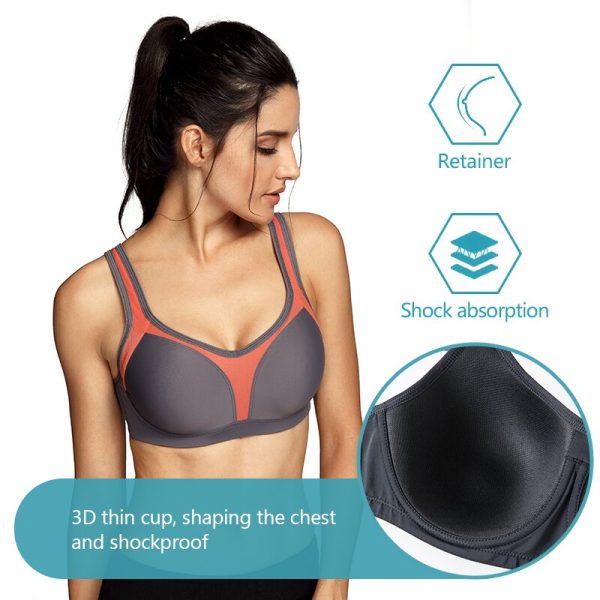 SYROKAN Women's Underwire Firm Support Contour High Impact Sports Bra - Image 6