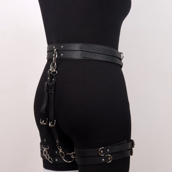 Sexy Bdsm Harness Female Leather Lingerie Fetish Wear Women Gothic Clothes Body Bondage Intimate Accessories Thigh Garter Belt - Image 6