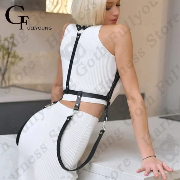 Sexy Women Garters Lingerie Leather Harness Body Pu Chest Bondage Cage Sculpting Straps Goth Suspenders Bdsm Harajuku Underwear - Image 4