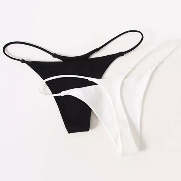 Soft Intimates Low Waist Sexy Thongs G String Double Strap Cotton Panties Lingerie Briefs Women Ladies Underpants