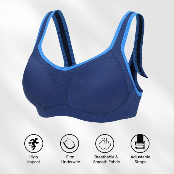 Sports Bra Top Women High Impact Underwire Summer Workout Running Underwear Brassiere Active Sportwear Fitness Golf 2023 Lady - Image 2