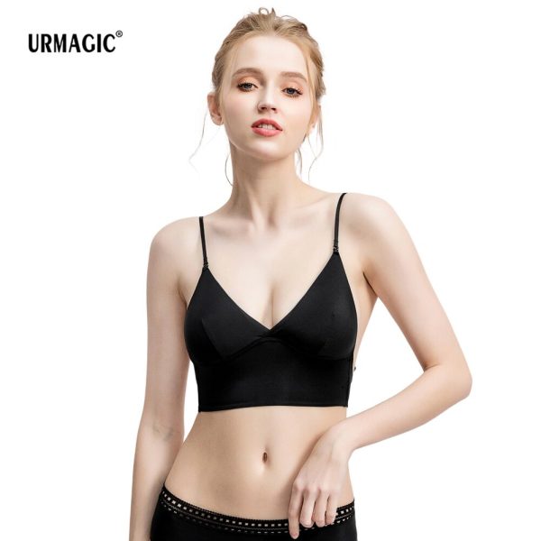 U-back Lifting Bras Spaghetti Strap Bra Everyday Backless Underwear Women Lace Low Back Tube top V Neck For Backless Dress