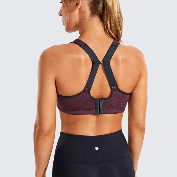 Women's High Impact Underwire Sports Bra with Adjustable Straps Full Figure Running Workout - Image 3