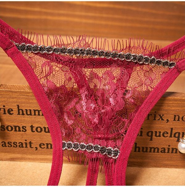 Women's Pants Open Crotch Sexy BDSM Bondage Temptation Thongs Lace Erotic Lingerie G String Crotchless Briefs Panties For - Image 5